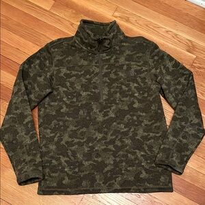 The North Face Men's Green Camouflage 1/4 Zip Pullover Size Medium